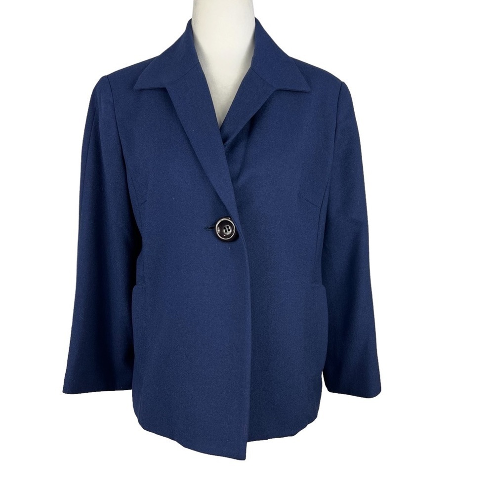 KASPER SPORTSWEAR PETITE‎ OVERSIZED WOOL BLEND WOMEN'S BLAZER/JACKET
